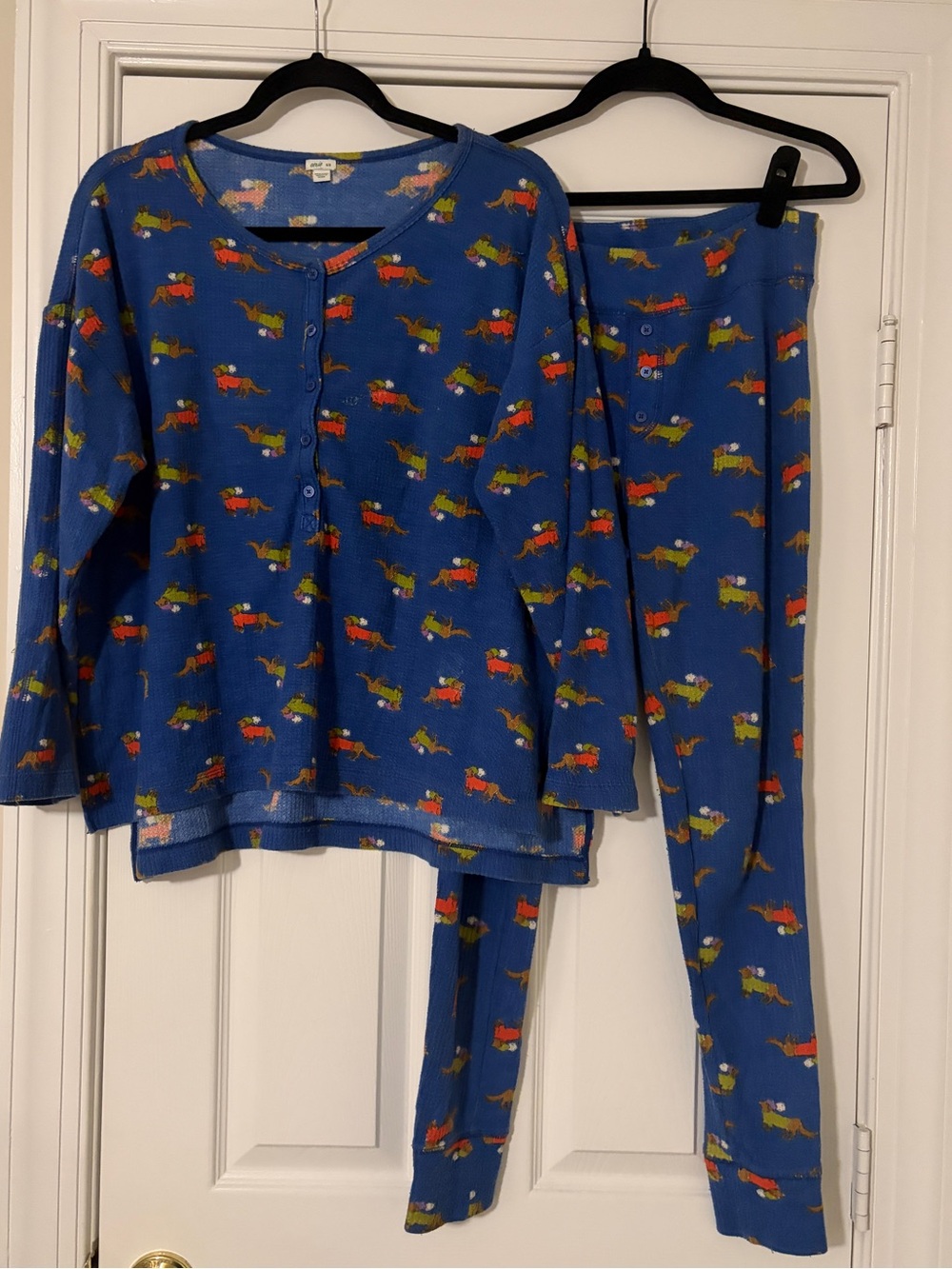 Aerie Women’s Dacschund Christmas Thermal Pajama Set